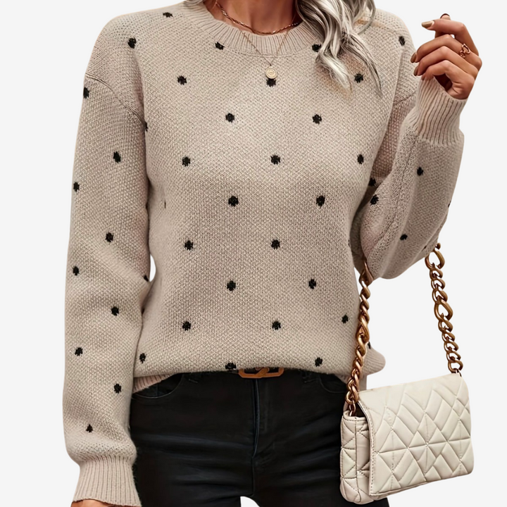 Aveline  Elegante maglione a pois