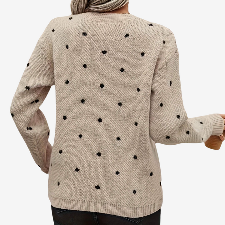 Aveline  Elegante maglione a pois