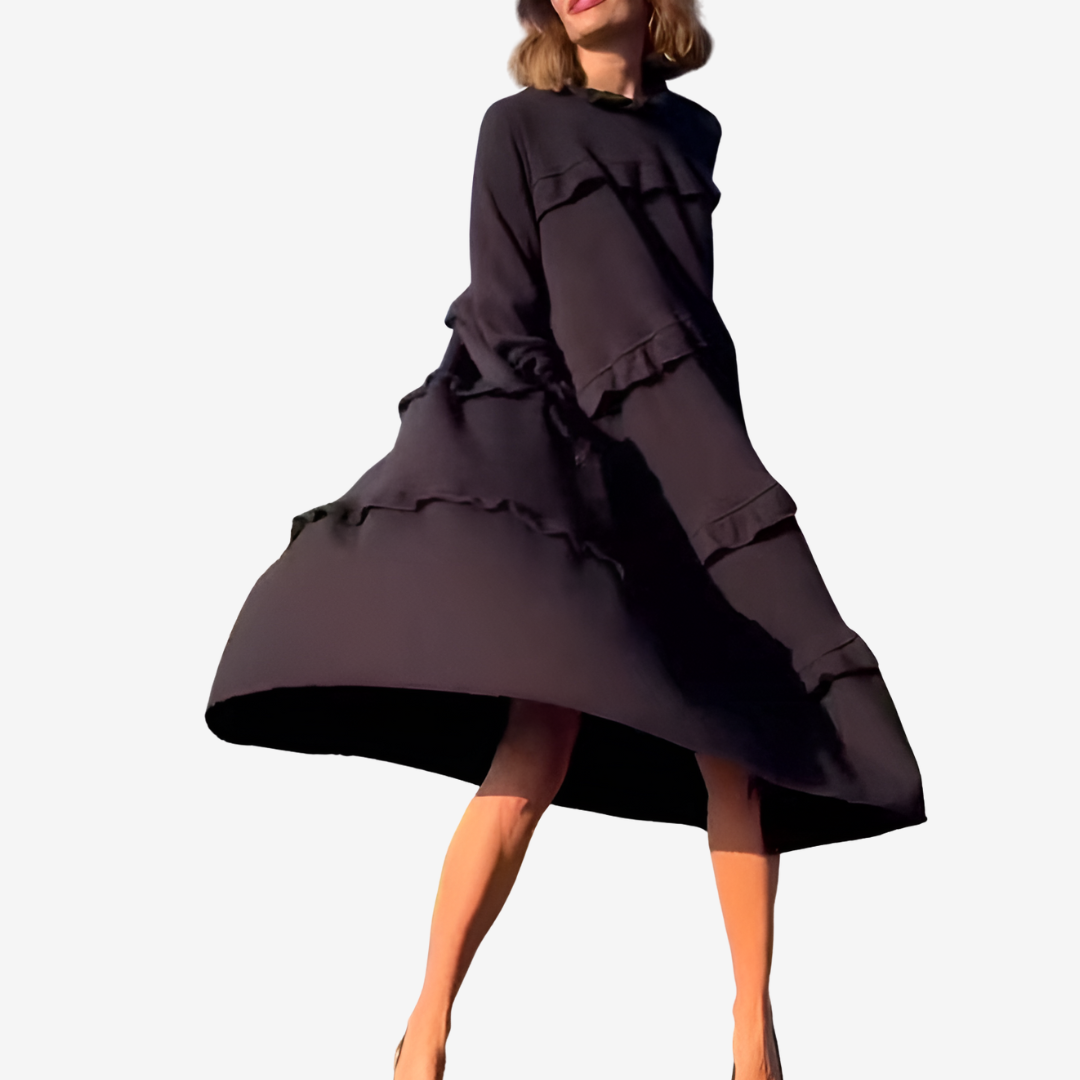 Lauren  Abito midi con volant