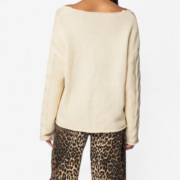 Myriam  Maglione ha lavorato una maglia accogliente