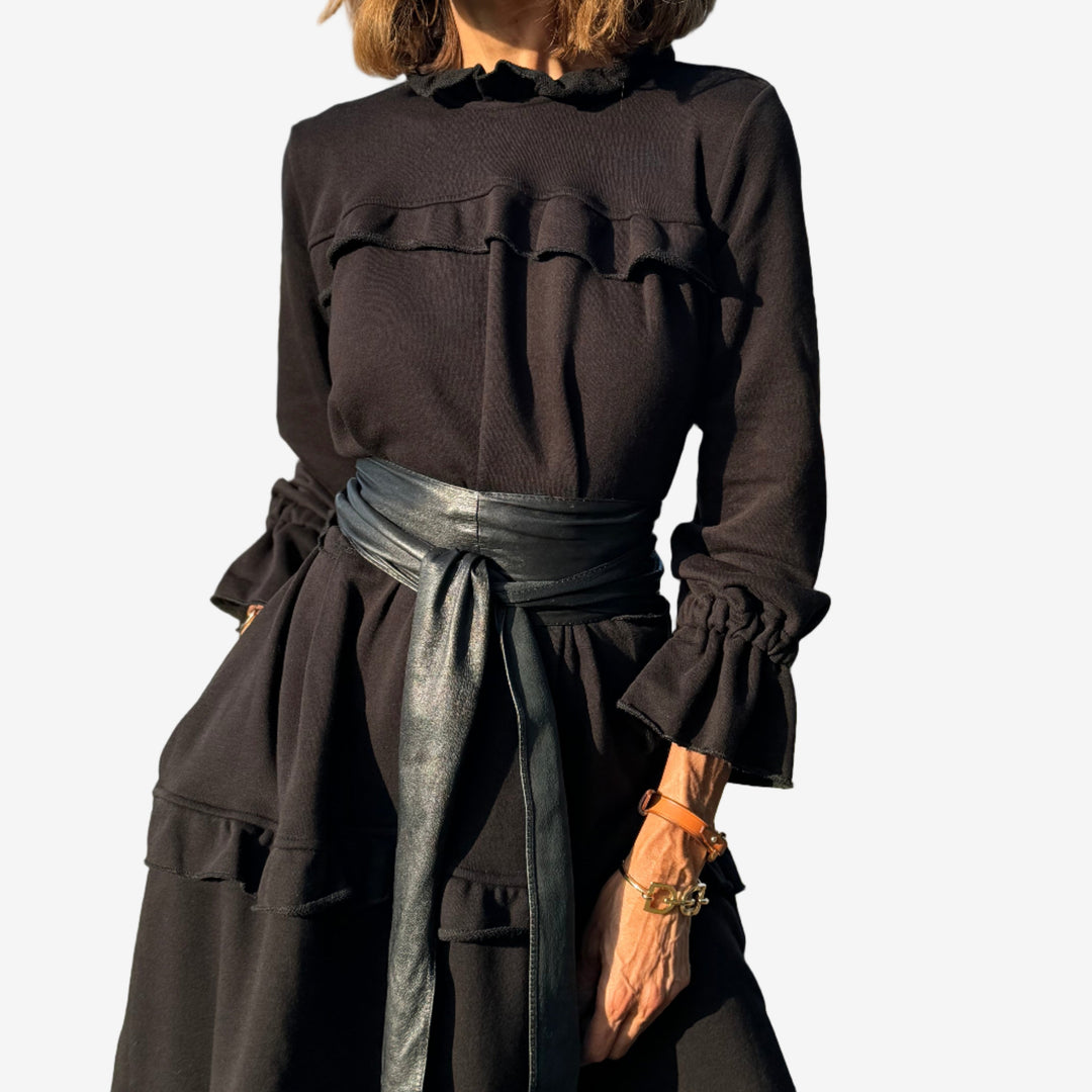 Lauren  Abito midi con volant