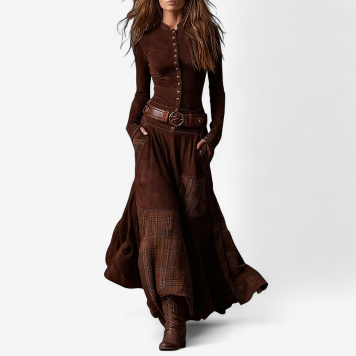 Garnier  Abito in pelle scamosciata