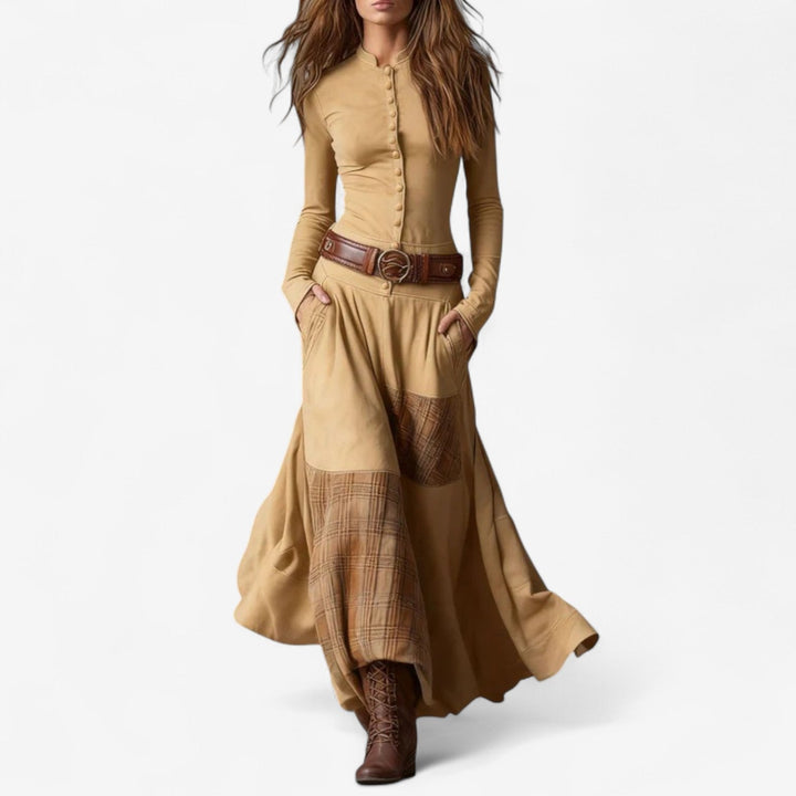 Garnier  Abito in pelle scamosciata