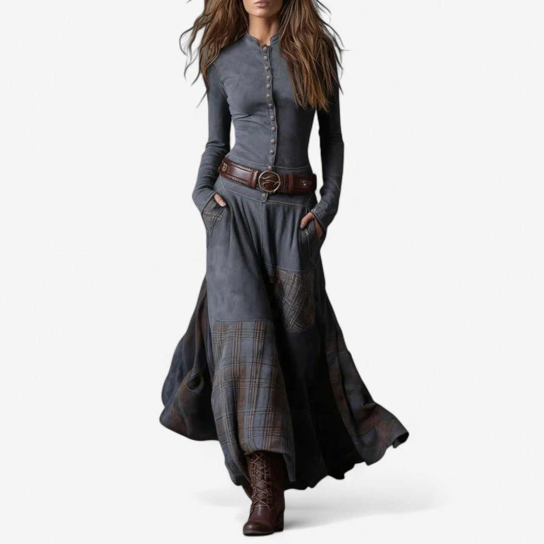 Garnier  Abito in pelle scamosciata